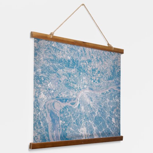 St. Louis, Missouri langs de Mississippi. Hangend Wandkleed (Gebogen)