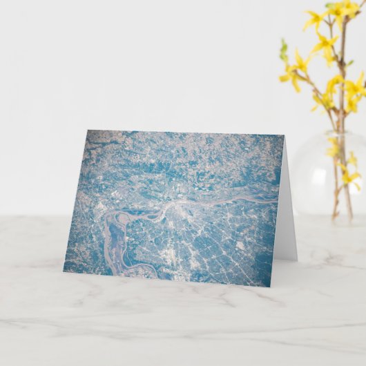 St. Louis, Missouri langs de Mississippi. Kaart (Gele Bloem)