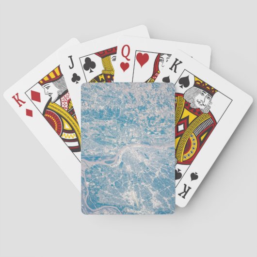 St. Louis, Missouri langs de Mississippi. Pokerkaarten (Achterkant)