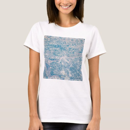St. Louis, Missouri langs de Mississippi. T-shirt (Voorkant)