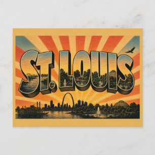 St Louis Missouri Mississippi rivier Forest Park Briefkaart