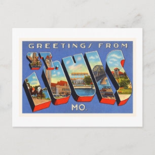 St Louis Missouri MO Old Vintage Travel Souvenir Briefkaart