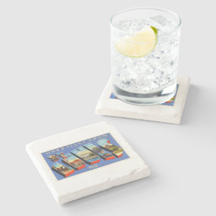 St Louis Missouri MO Old Vintage Travel Souvenir Stenen Onderzetter