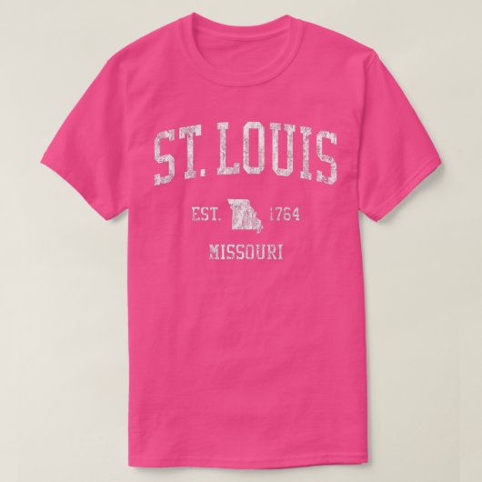 St. Louis Missouri MO TShirt Sports Retro T (Design voorkant)