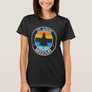 St. Louis Missouri MO USA City Pride Retro Zonsond T-shirt