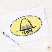 St. Louis Missouri Ovale Sticker (Envelop)