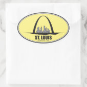 St. Louis Missouri Ovale Sticker (Tas)