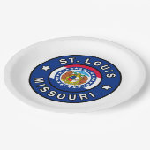 St. Louis Missouri Papieren Bordje (Gekanteld)