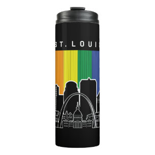 St. Louis Missouri Regenboog Vlag LGBTQAI Pride Thermosbeker