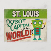 St. Louis Missouri Robot - Funny Briefkaart (Voorkant)