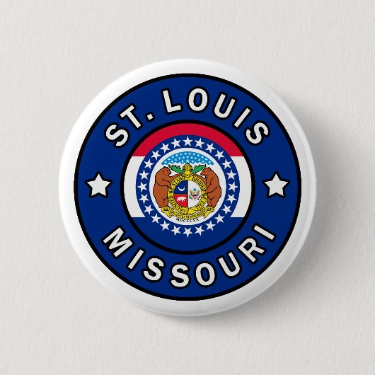 St. Louis Missouri Ronde Button 5,7 Cm (Voorkant)