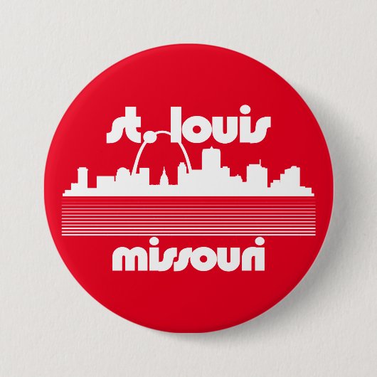 St. Louis Missouri Ronde Button 7,6 Cm (Voorkant)