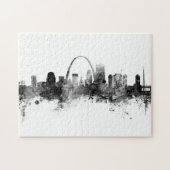 St. Louis Missouri Skyline Black White Legpuzzel (Horizontaal)