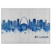 St. Louis Missouri Skyline Blue Snijplank (Voorkant)