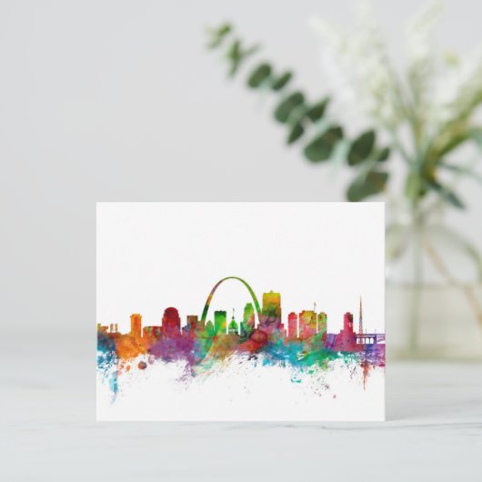 St Louis Missouri Skyline Briefkaart (Staand voorkant)
