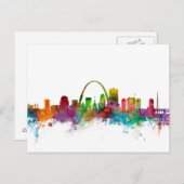 St Louis Missouri Skyline Briefkaart (Voorkant / Achterkant)