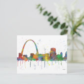 ST LOUIS, MISSOURI SKYLINE BRIEFKAART (Staand voorkant)