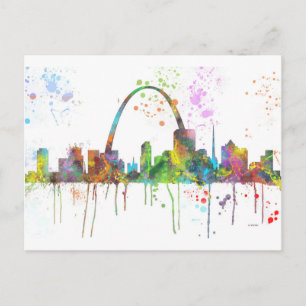 ST LOUIS, MISSOURI SKYLINE BRIEFKAART
