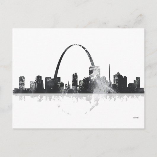 ST LOUIS, MISSOURI SKYLINE BRIEFKAART (Voorkant)
