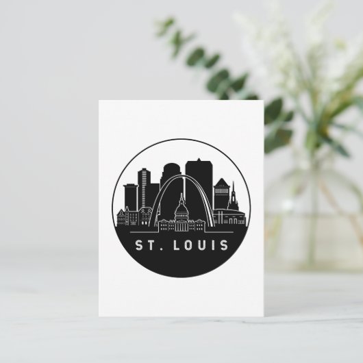 St. Louis Missouri Skyline Briefkaart (Staand voorkant)