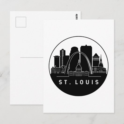St. Louis Missouri Skyline Briefkaart (Voorkant / Achterkant)