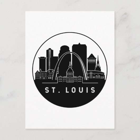 St. Louis Missouri Skyline Briefkaart (Voorkant)