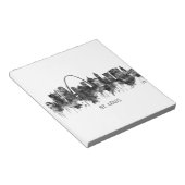 St. Louis Missouri Skyline BW Notitieblok (Schuin)