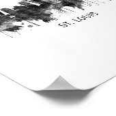 St. Louis Missouri Skyline BW Poster (Hoek)