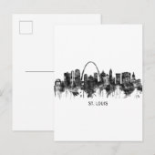 St. Louis Missouri Skyline BW Uitnodiging Briefkaart (Voorkant / Achterkant)
