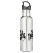 St. Louis Missouri Skyline BW Waterfles (Achterkant)