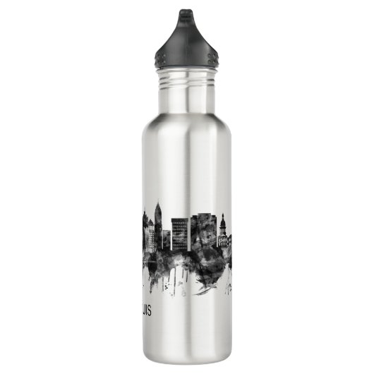 St. Louis Missouri Skyline BW Waterfles (Rechts)