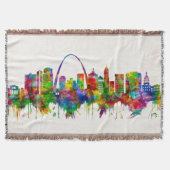 St. Louis Missouri Skyline Deken (Voorkant)
