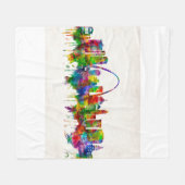 St. Louis Missouri Skyline Fleece Deken (Voorkant (Horizontaal))