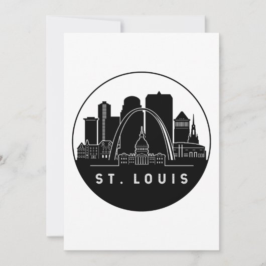 St. Louis Missouri Skyline Kaart (Voorkant)
