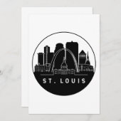 St. Louis Missouri Skyline Kaart (Voorkant / Achterkant)
