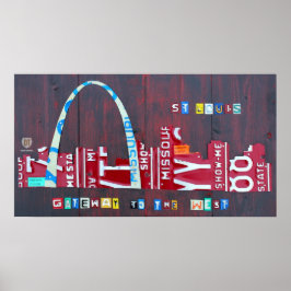 St. Louis Missouri Skyline License Bord Art Print