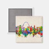 St. Louis Missouri Skyline Magneet (Voorkant / Achterkant)