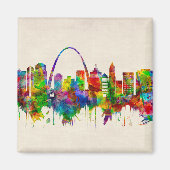 St. Louis Missouri Skyline Magneet (Voorkant)