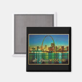 St. Louis Missouri Skyline Magneet (Voorkant / Achterkant)