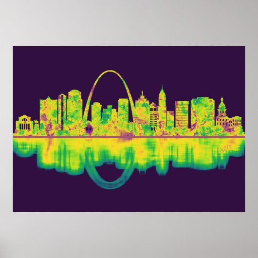 St. Louis Missouri Skyline Poster (Voorkant)