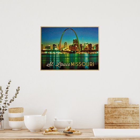 St. Louis Missouri Skyline Poster (Keuken)