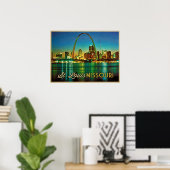 St. Louis Missouri Skyline Poster (Thuiskantoor)