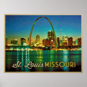 St. Louis Missouri Skyline Poster (Voorkant)