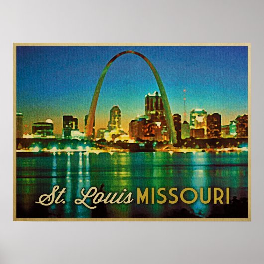 St. Louis Missouri Skyline Poster (Voorkant)