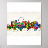 St. Louis Missouri Skyline Poster (Voorkant)