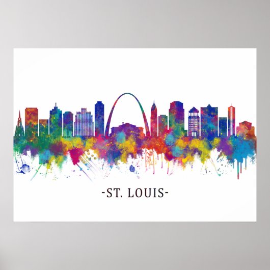 St. Louis Missouri Skyline Poster (Voorkant)