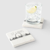 ST LOUIS, MISSOURI SKYLINE STENEN ONDERZETTER (Zijkant)