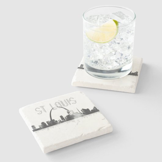 ST LOUIS, MISSOURI SKYLINE STENEN ONDERZETTER (Zijkant)