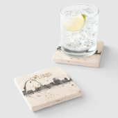 ST LOUIS, MISSOURI SKYLINE STENEN ONDERZETTER (Zijkant)