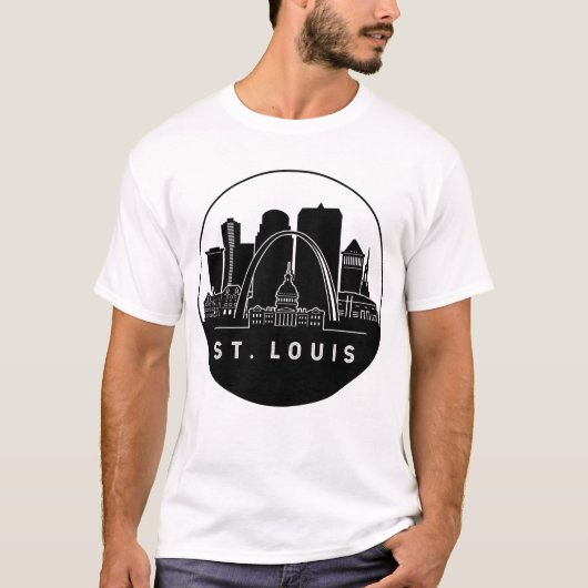 St. Louis Missouri Skyline T-shirt (Voorkant)